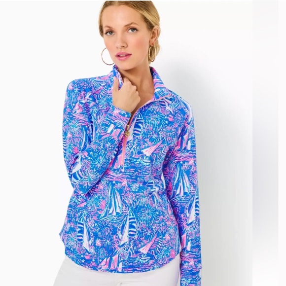 Lilly Pulitzer Skipper Popover Boca Blue/Small/ NWT - Picture 1 of 12